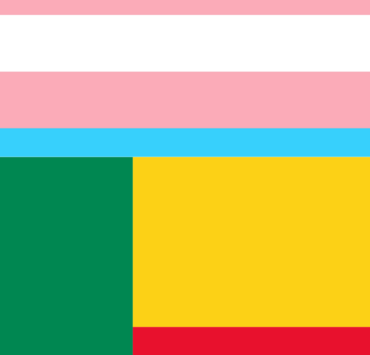 The trans flag is at the op, and the Beninese flag is at the bottom.